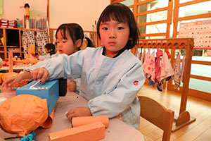 作品展の制作活動　うさぎ