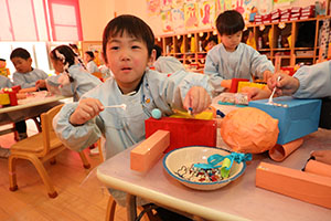 作品展の制作活動　うさぎ