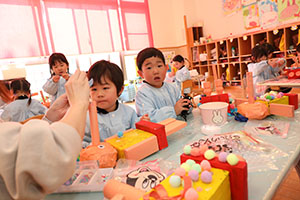 作品展の制作活動　うさぎ