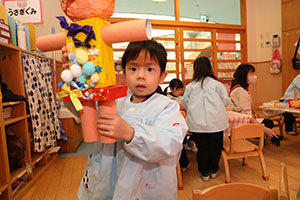 作品展の制作活動　うさぎ