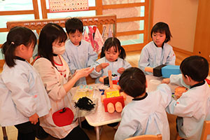 作品展の制作活動　うさぎ