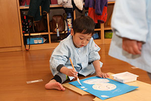 絵画教室　楽しかったね　ひよこ