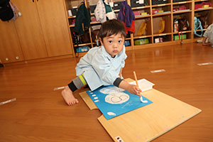 絵画教室　楽しかったね　ひよこ