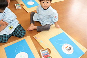 絵画教室　楽しかったね　ひよこ