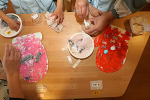 作品展の制作活動　あひる