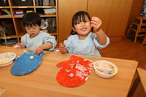 作品展の制作活動　あひる