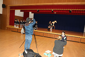 ツーショット撮影の様子　年長組