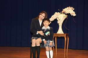 ツーショット撮影の様子　年長組