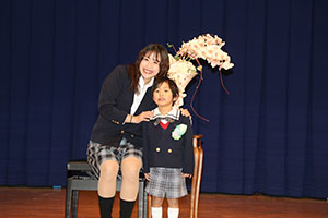 ツーショット撮影の様子　年長組