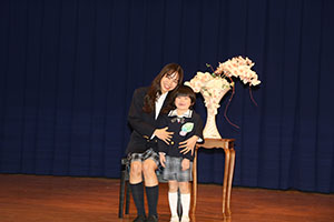 ツーショット撮影の様子　年長組