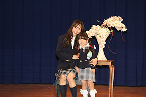 ツーショット撮影の様子　年長組