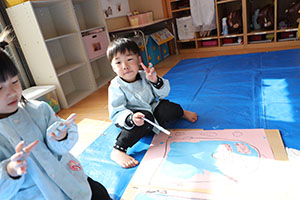 絵画教室　うさぎ・りす・ことり