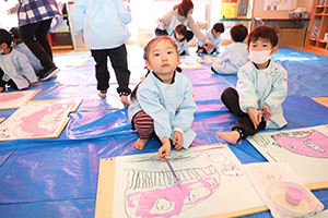 絵画教室　うさぎ・りす・ことり