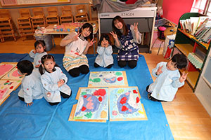 絵画教室　うさぎ・りす・ことり