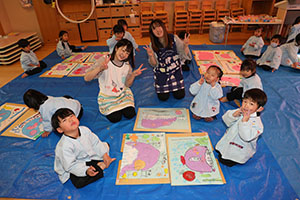 絵画教室　うさぎ・りす・ことり