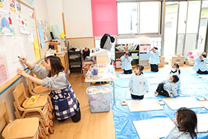 絵画教室　うさぎ・りす・ことり