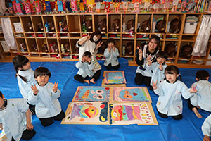 絵画教室　うさぎ・りす・ことり