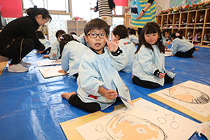 絵画教室　うさぎ・りす・ことり