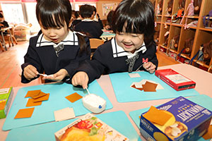 作品展の制作活動　うさぎ