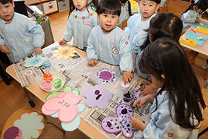 作品展の制作活動　きりん