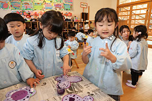 作品展の制作活動　きりん