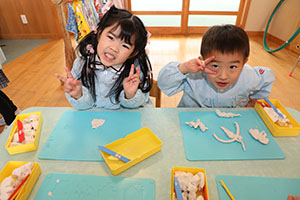 作品展の制作活動　きりん