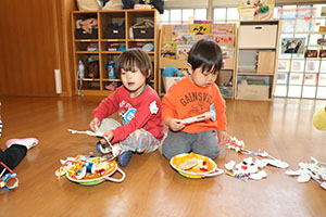 完成した作品で遊びました🎵　ぺんぎん