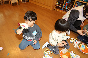 完成した作品で遊びました🎵　ぺんぎん