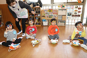 完成した作品で遊びました🎵　ぺんぎん