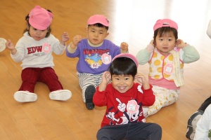体操教室　楽しかったね　ひよこ