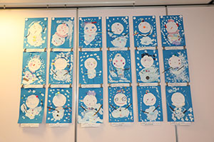 作品展参観が行われました　あひる・ひよこ・ぺんぎん組　NO．1