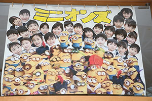 作品展の各クラスの個性あふれる作品　　　年中組