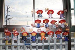 作品展の各クラスの個性あふれる作品　　　年長組