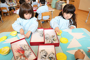 お団子の制作　きりん