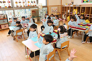 お団子の制作　きりん