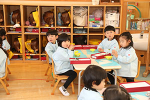 お団子の制作　きりん