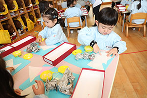 お団子の制作　きりん