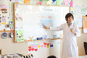 科学教室「色の不思議」　A・B・C