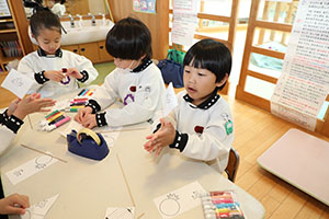 科学教室「色の不思議」　A・B・C