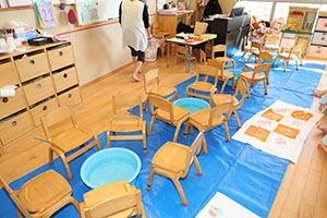 足湯♨気持ちよかったね　こあら（ひよこ）