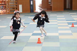 リレー楽しかったね　きりん・うさぎ・B