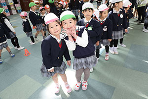 リレー楽しかったね　きりん・うさぎ・B