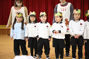 2月生まれの誕生会　「ドッジボール」　 年中組