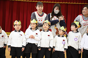 2月生まれの誕生会　「ドッジボール」　 年中組