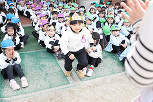 2月生まれの誕生会　「逃走中ゲーム」　 年長組