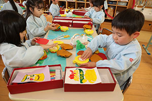 ハンバーガーの制作　ばら