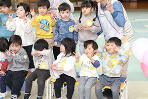 わくわくパーティ　集合写真の様子