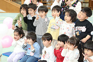 わくわくパーティ　集合写真の様子