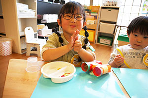 双眼鏡の制作　あひる