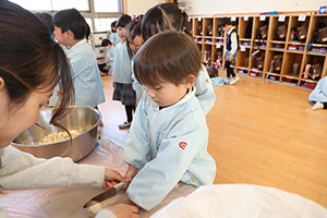 育てたカブいただきます　すみれ